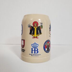 GERMAN BEER Hall STEIN Mug LOGO München HB Paulanerbrau JW Spatenbrau PSCHORR